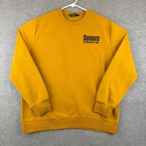 Chemistry Camaro Sweatshirt Mens Large Yellow Graphic Crewneck 1967 Chevy Car